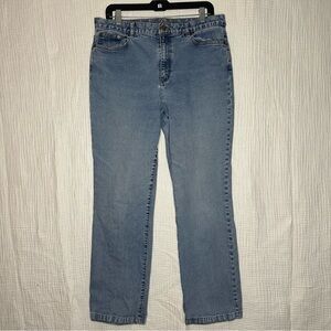 Lauren Ralph Lauren Straight Leg Medium Wash Denim Jeans Stretch Women's 14